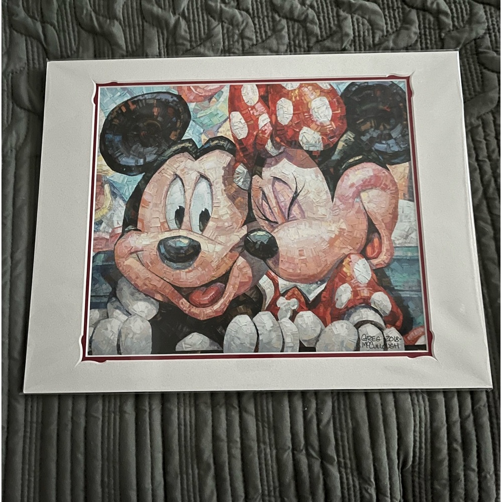Greg McCullough signed Mickey and Minnie print